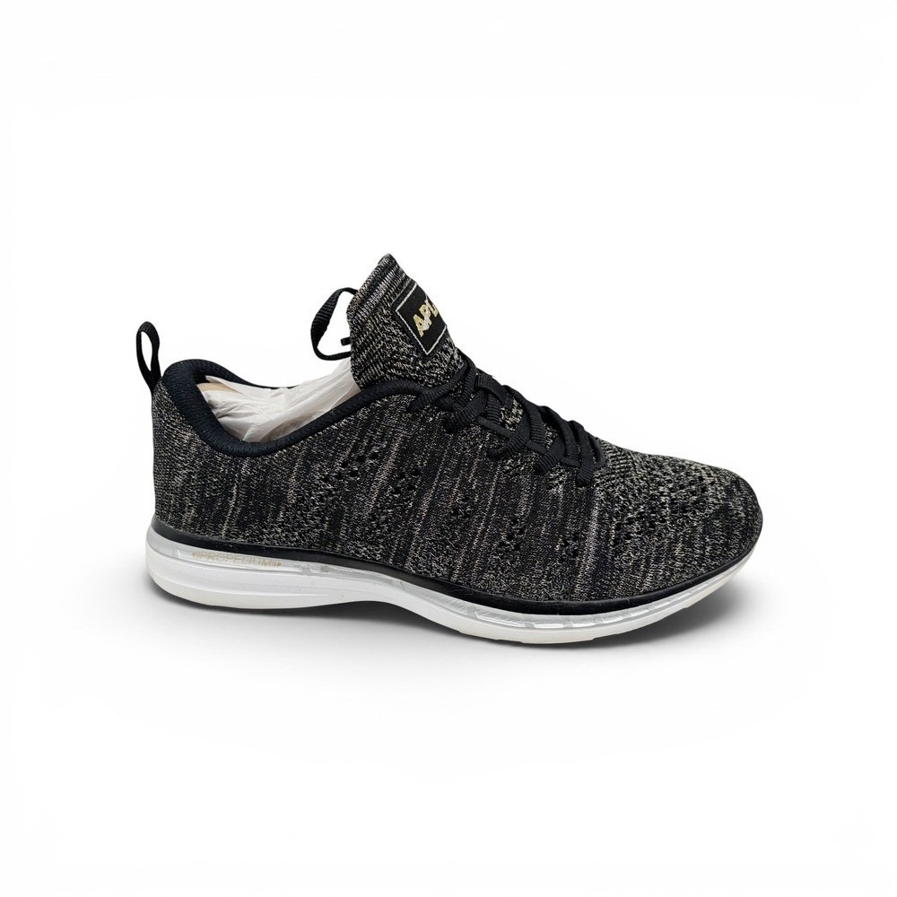 APL Running Shoes Womens 8.5 Black TechLoom Pro Metallic Knit Propelium Sneakers